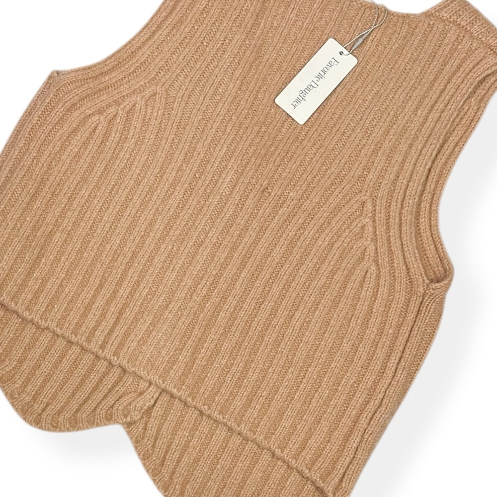 FAVORITE DAUGHTER The Knit Favorite Vest, Wool/Cashmere Mauve, XS - Picture 14 of 14